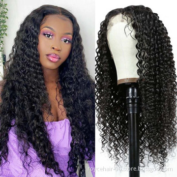 Cheap Good Quality Curly Wigs, 12a Double Drawn Malaysian Remy Human Hair Kinky Curl Cuticle Aligned 13x4 Swiss Lace Front Wig